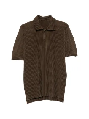 Homme Plissé Issey Miyake プリーツ ポロシャツ | ブラック | FARFETCH JP