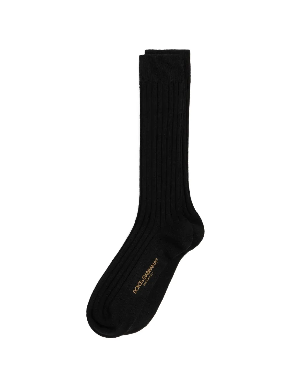 Dolce & Gabbana Geribbelde sokken Zwart