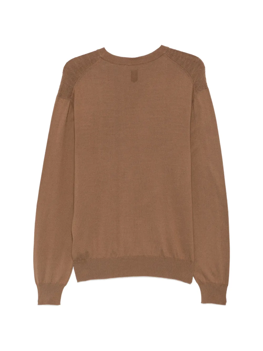 Canali textured-knit long-sleeve sweater Bruin