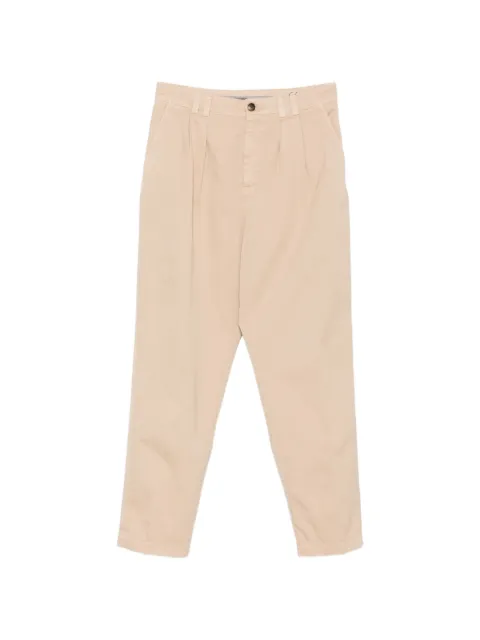 Canali pleated cotton trousers