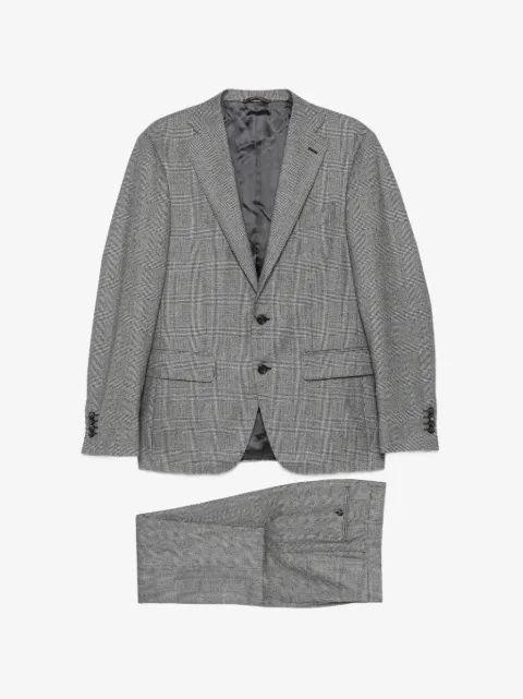Canali Prince of Wales buttoned suit