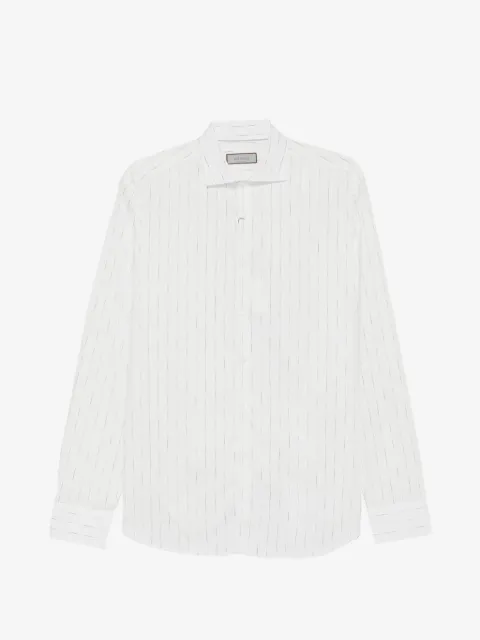 Canali pinstripe-pattern long-sleeve shirt