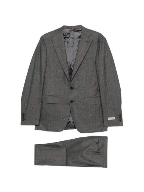 Canali herringbone-pattern wool suit
