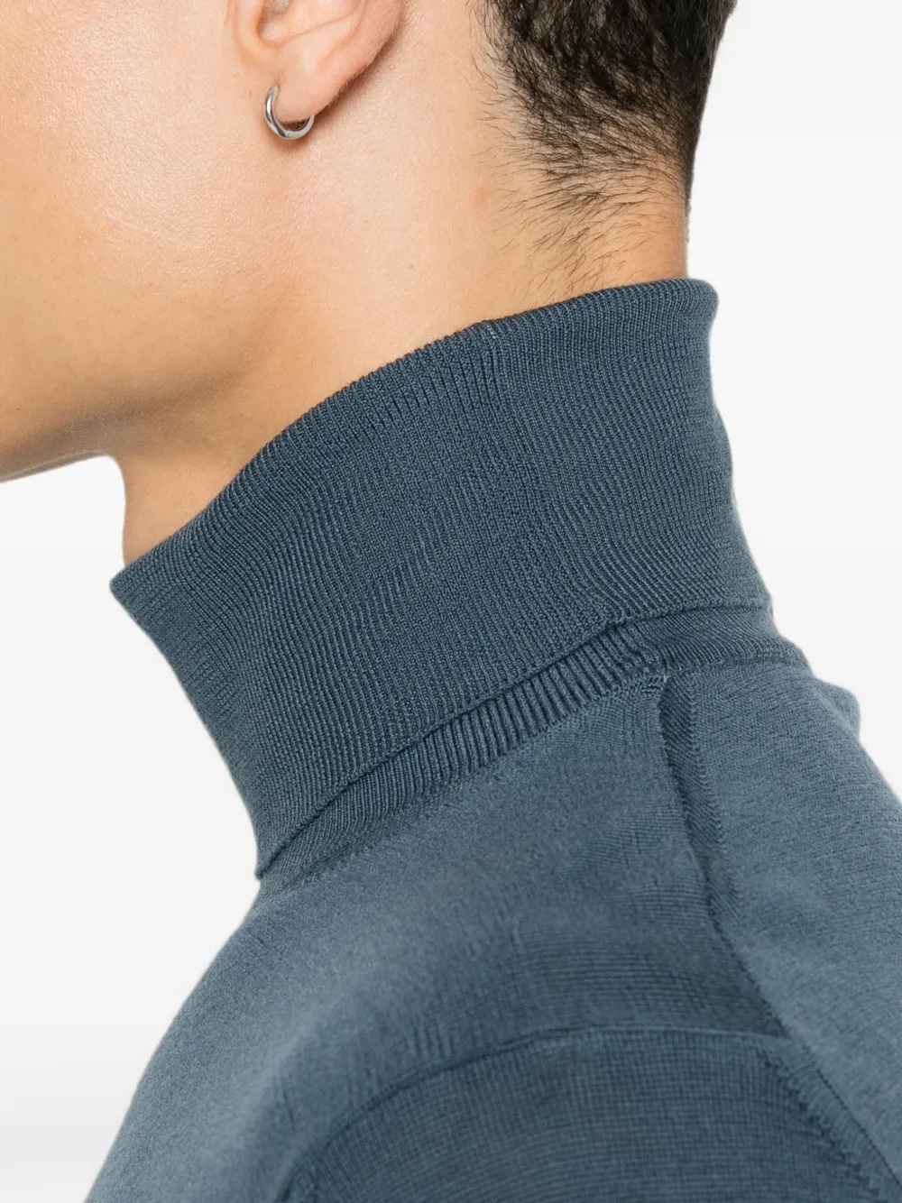 Canali roll-neck long-sleeve sweater Blauw