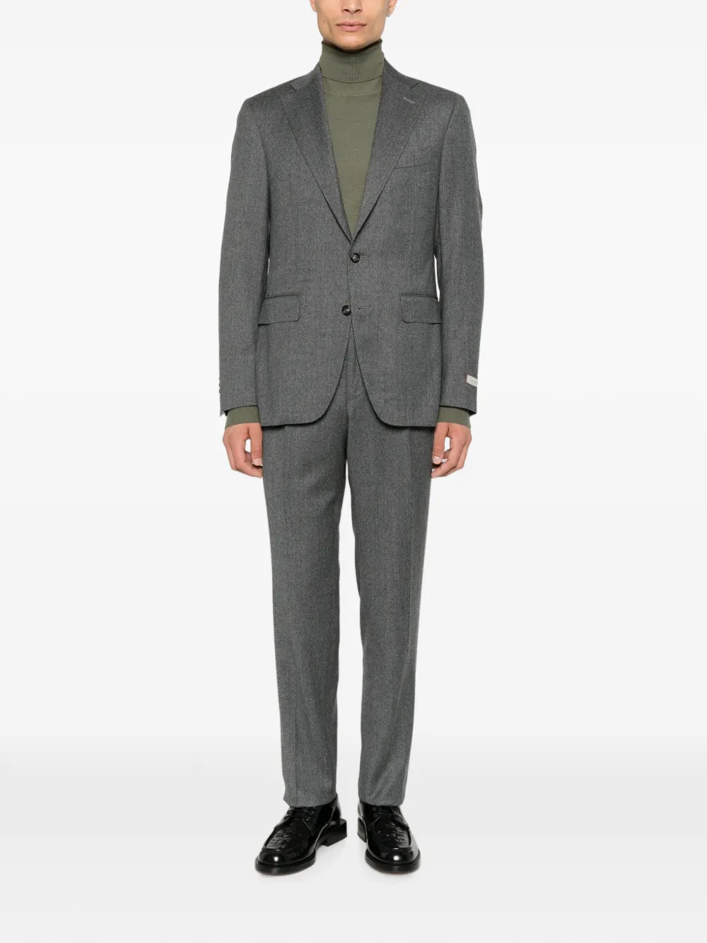 Canali roll-neck long-sleeve sweater Groen