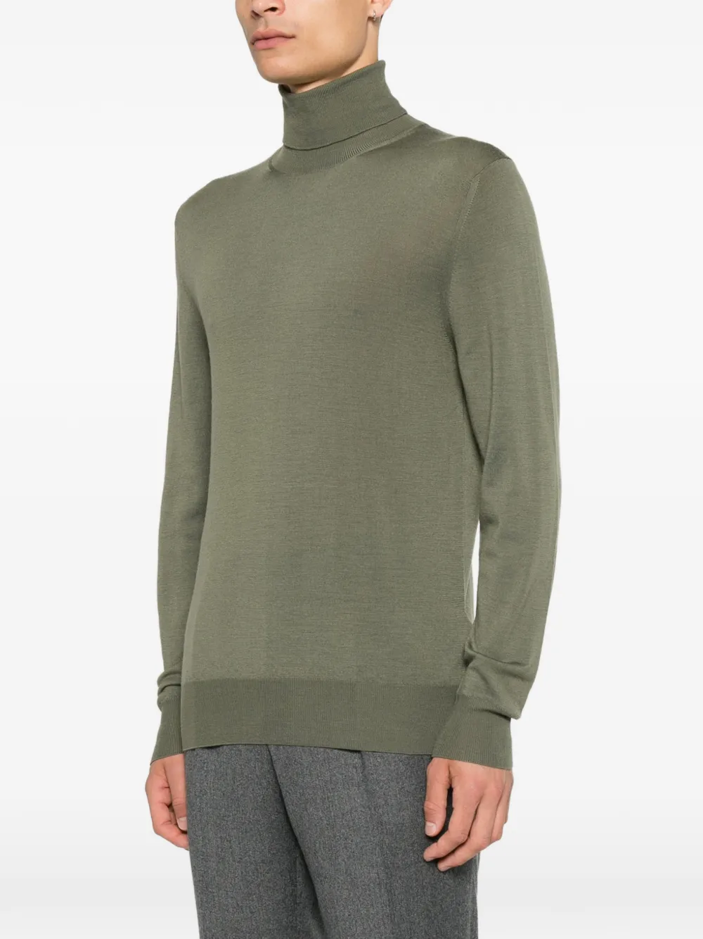 Canali roll-neck long-sleeve sweater Groen