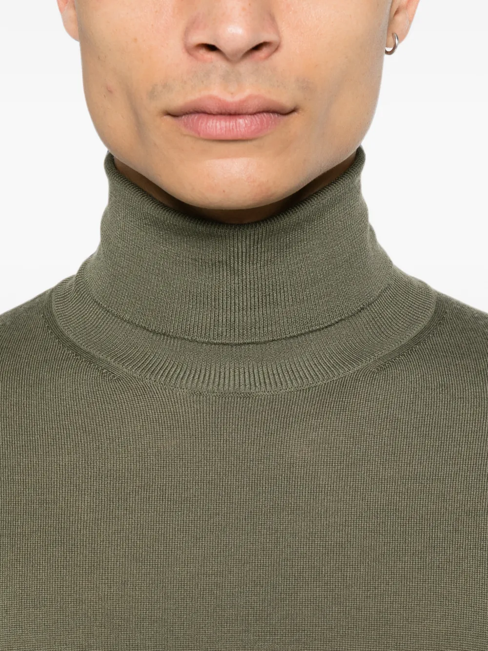 Canali roll-neck long-sleeve sweater Groen