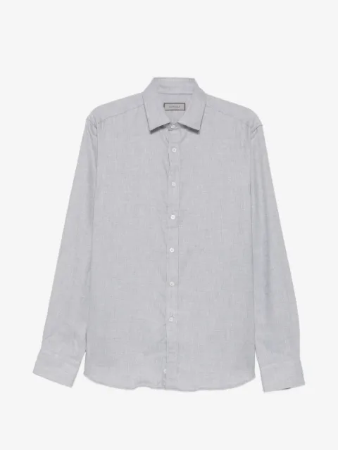 Canali herringbone-weave long-sleeve shirt