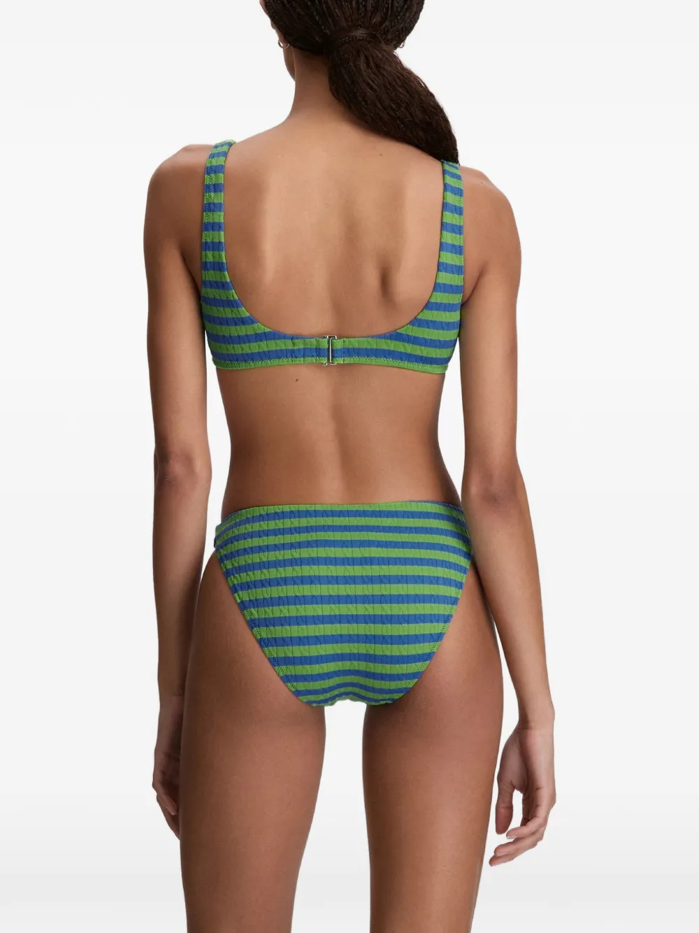 Polo Ralph Lauren Gestreepte bikinitop met V-hals Blauw