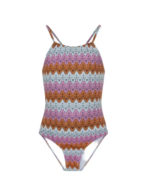 Vilebrequin Kids x Mary Katrantzou graphic-print ring-detail swimsuit