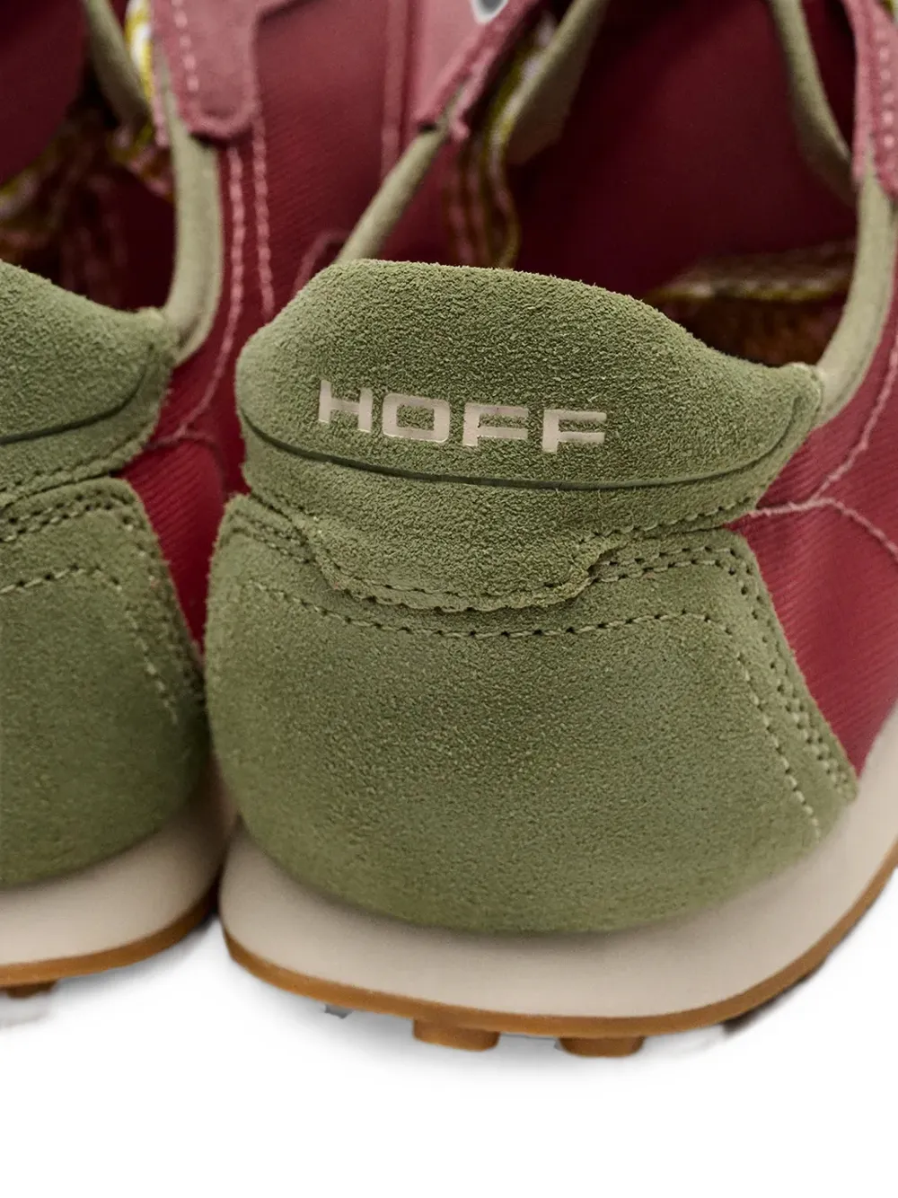 Hoff Bridge gingham-laces panelled sneakers Rood