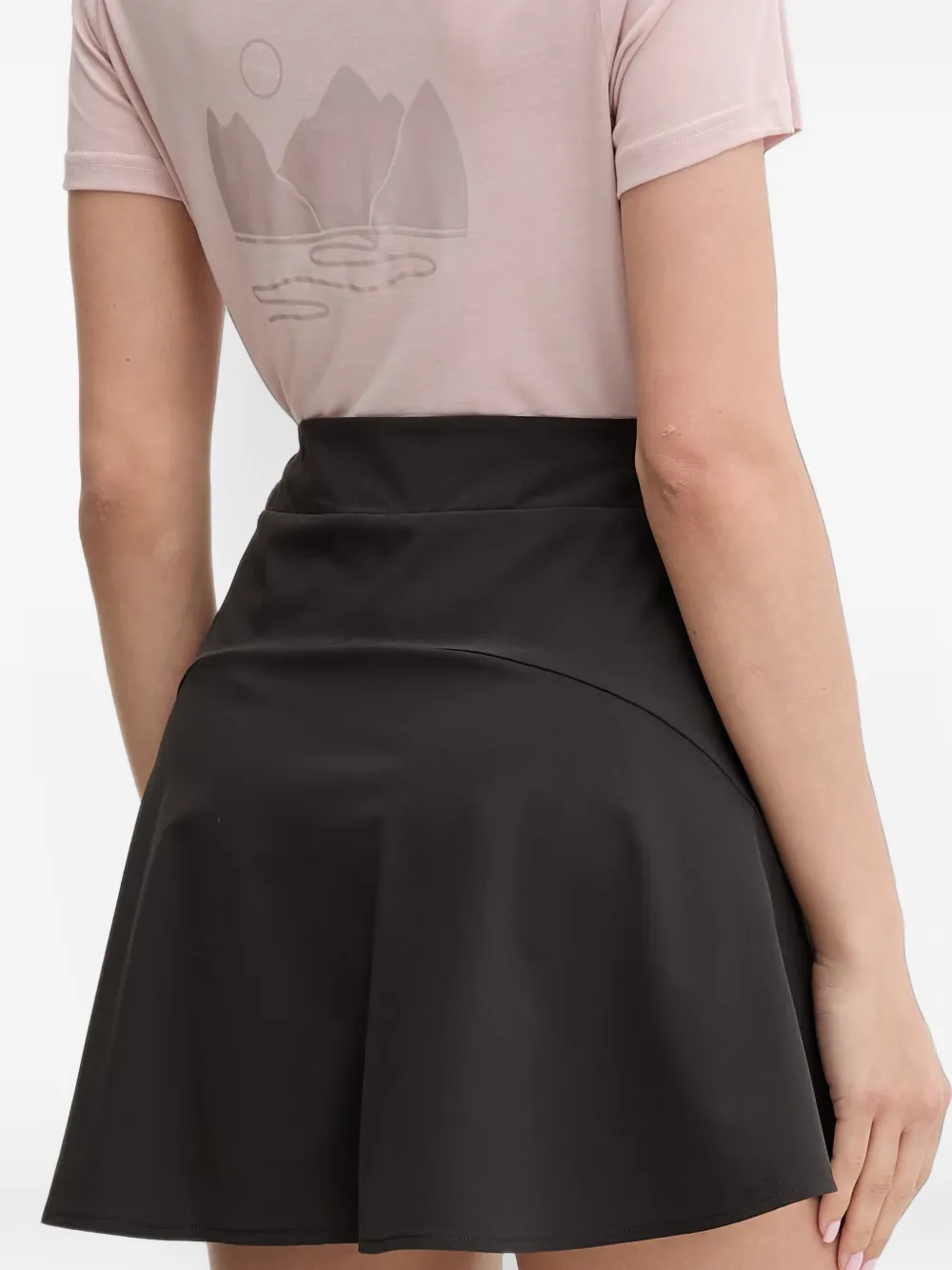 Helly Hansen Thalia mini-skort met logoprint en ritszak Zwart