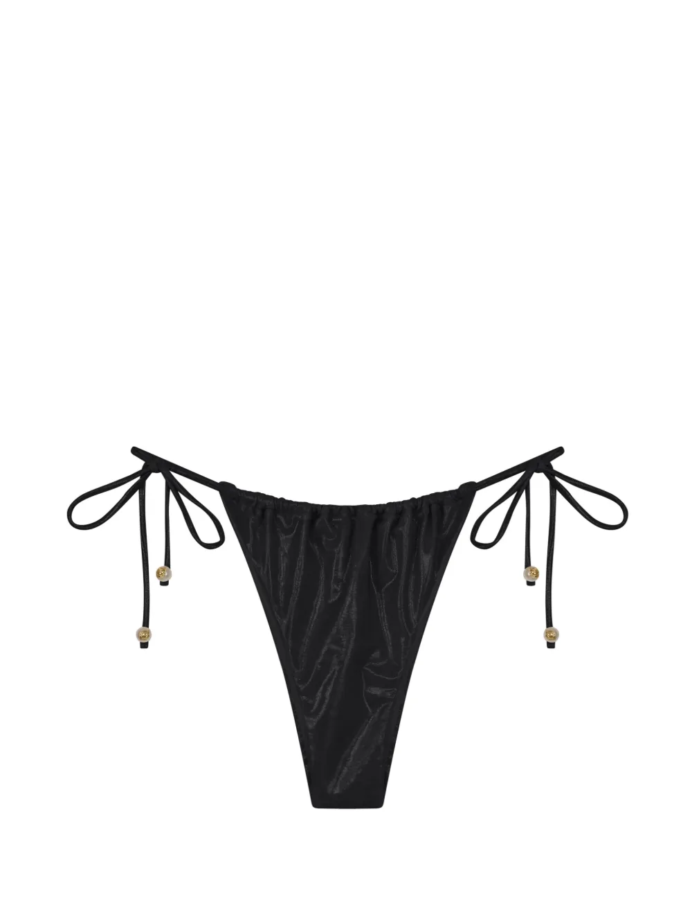 God Save Queens La Brisa pearl-embellished bikini bottom - Schwarz