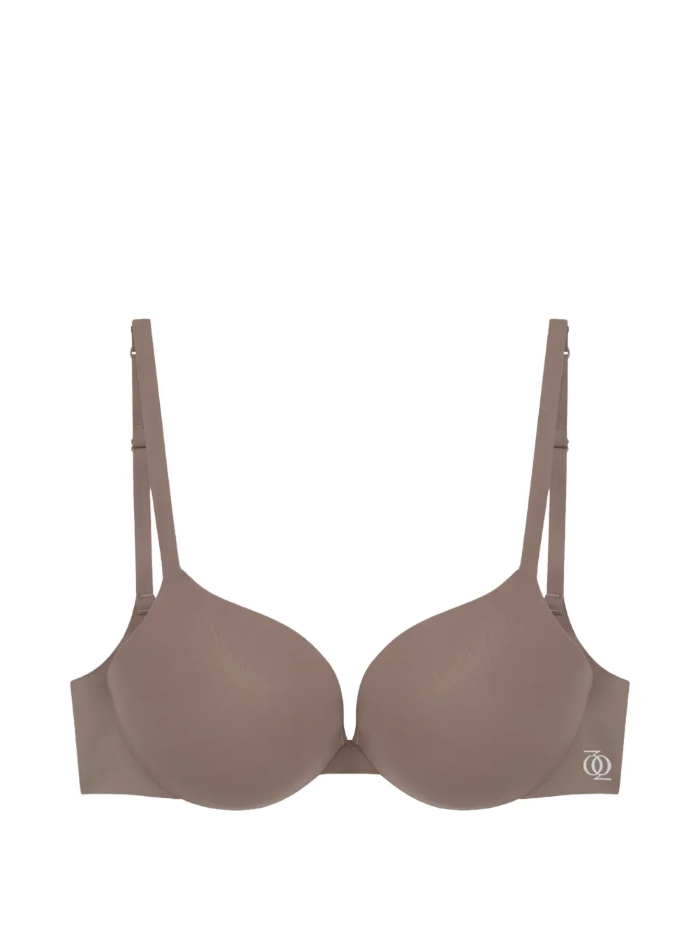 God Save Queens logo-print padded bra - Toni neutri