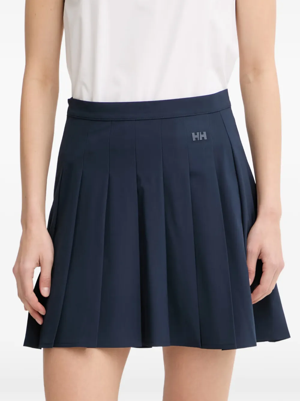 Helly Hansen Thalia pleated logo-patch skirt - Blau