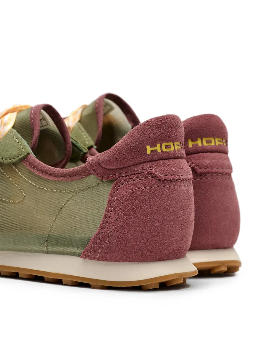 Hoff Bridge gingham-lace panelled sneakers Groen