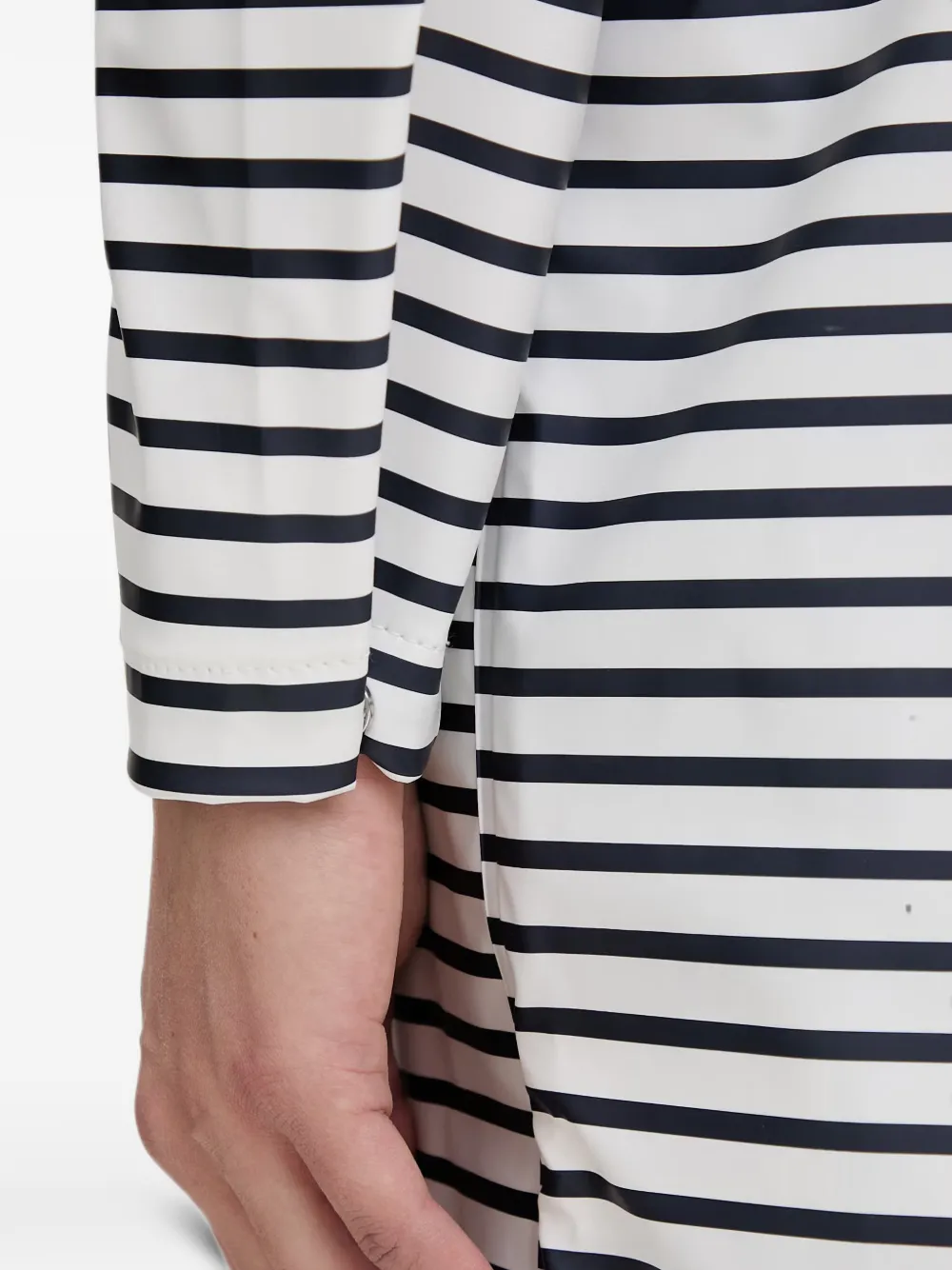 Helly Hansen striped-pattern parka coat Wit