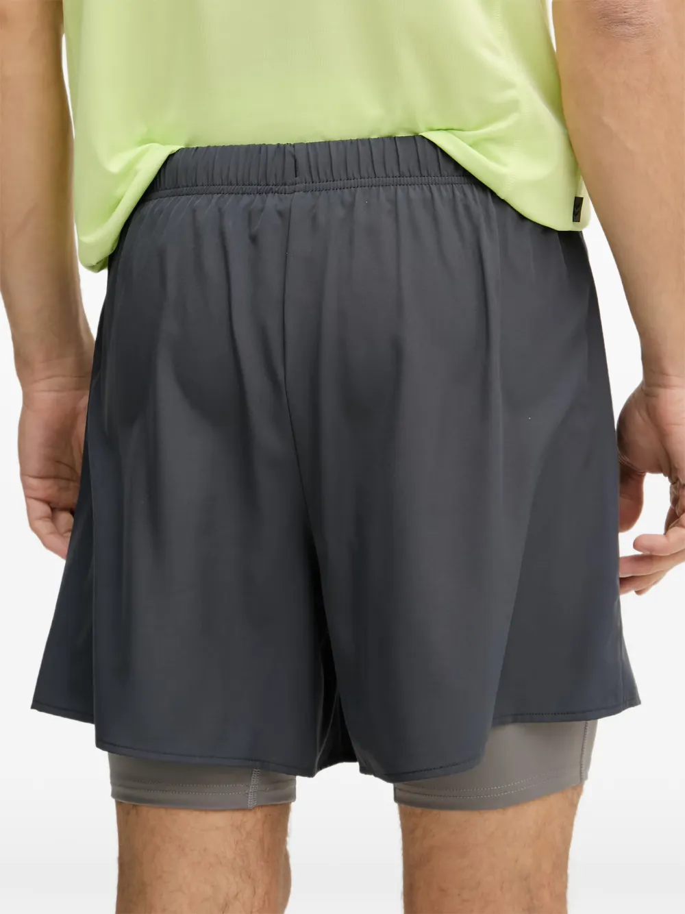 Hummel HMLHIIT Intensity layered-design logo-print track shorts Grijs