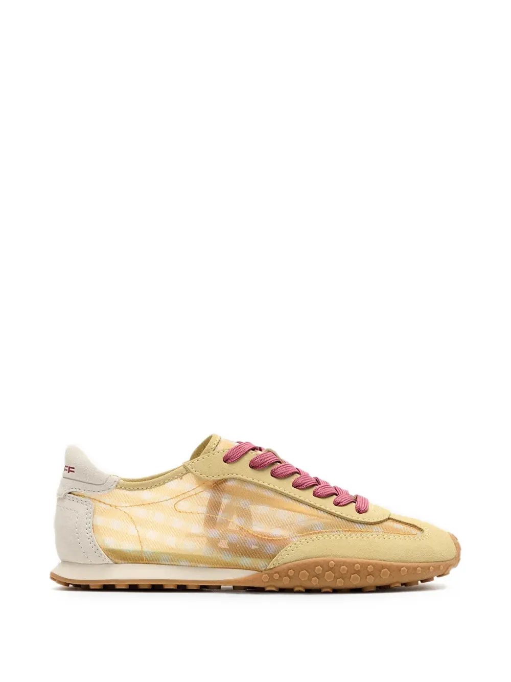 Hoff Bridge gingham-pattern panelled sneakers - Nude