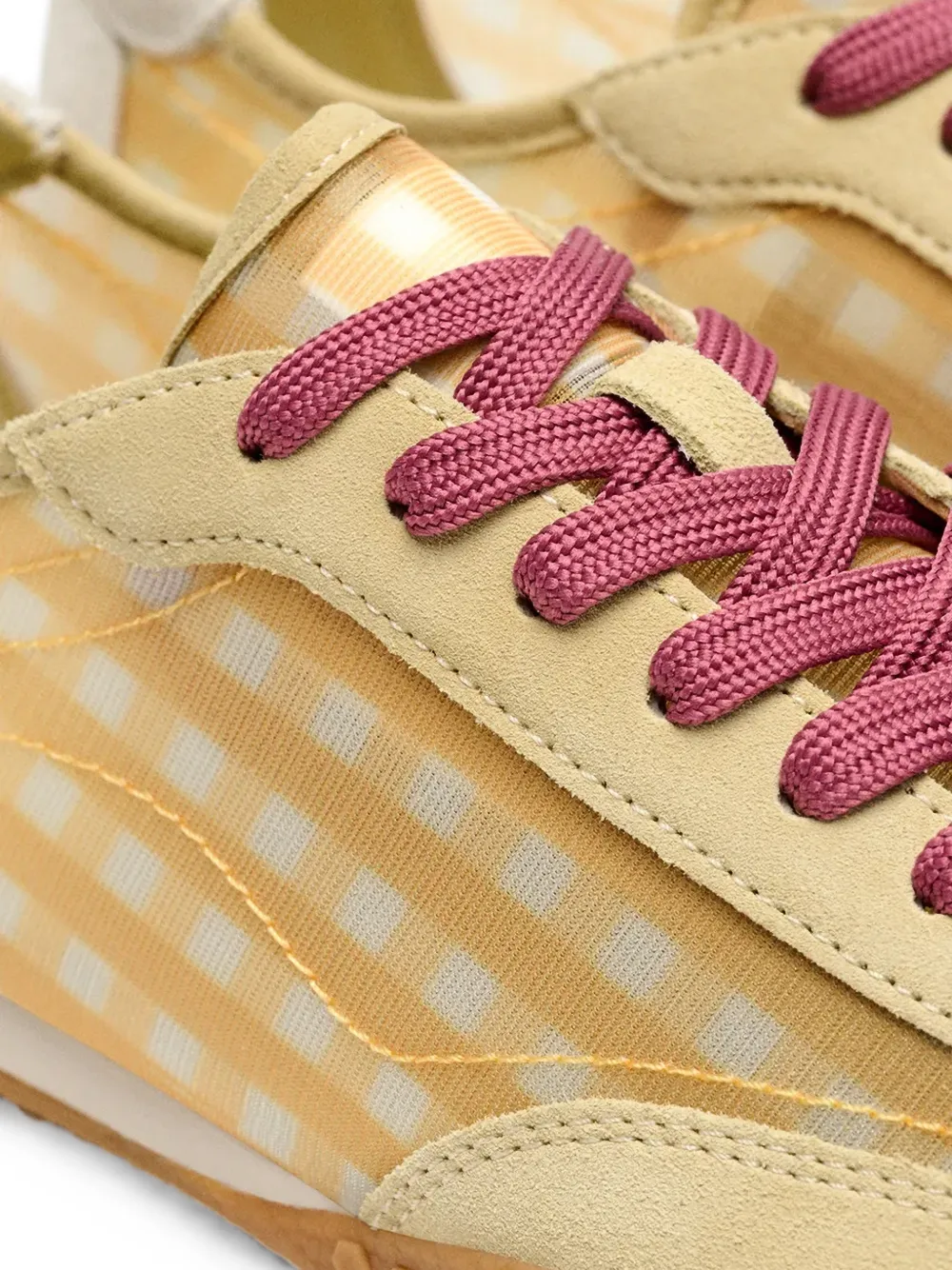 Hoff Bridge gingham-pattern panelled sneakers Beige