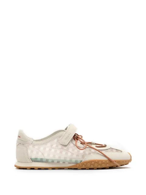 Hoff Bridge gingham-pattern touch-strap sneakerinas