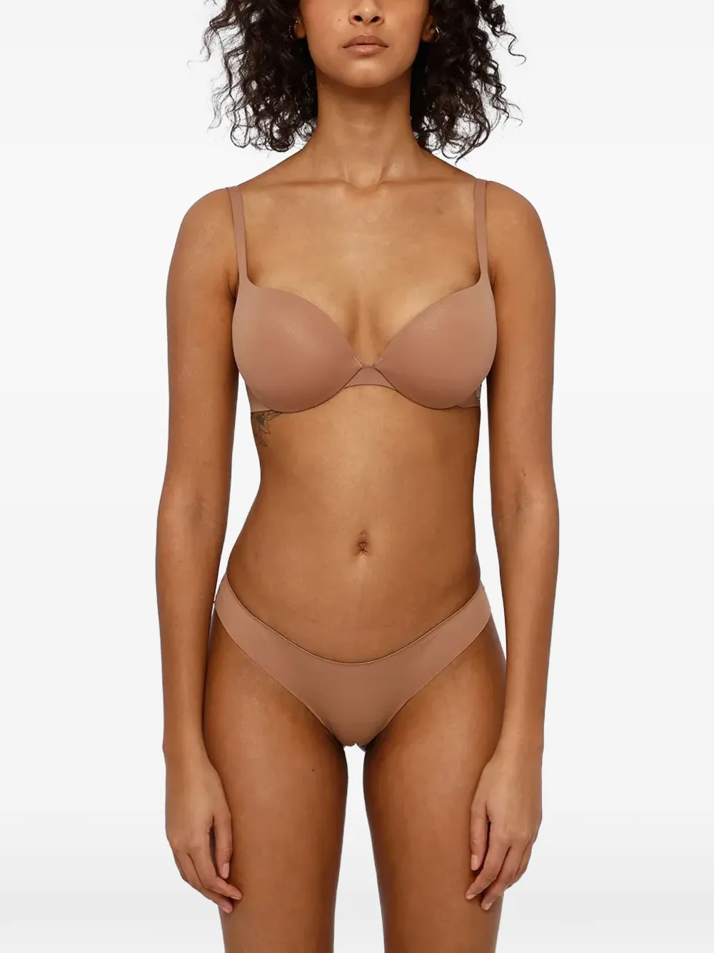 God Save Queens padded underwired bra - Toni neutri