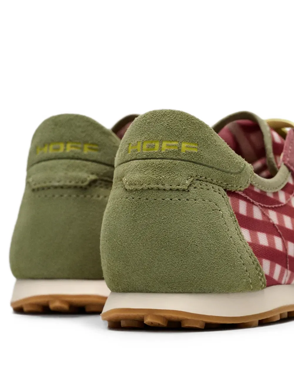 Hoff Bridge gingham-pattern sneakers Roze
