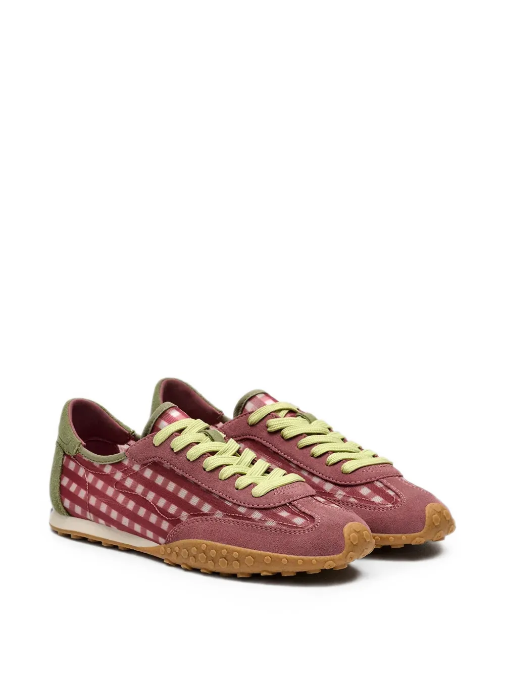 Hoff Bridge gingham-pattern sneakers Roze