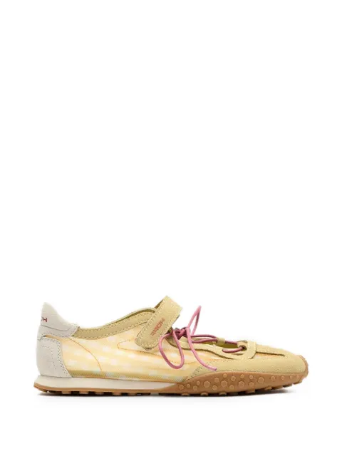 Hoff Bridge gingham-pattern touch-strap sneakerinas