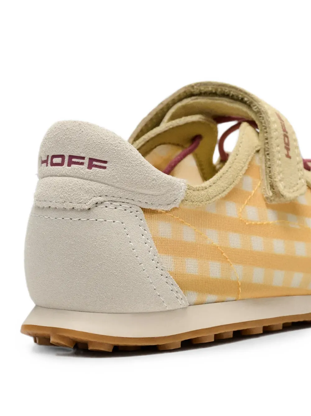 Hoff Bridge gingham-pattern touch-strap sneakerinas Beige