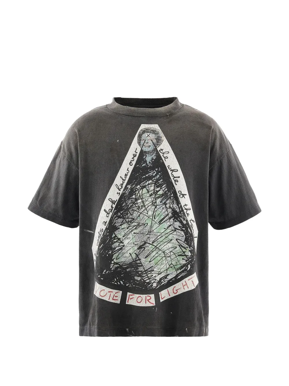 SAINT MXXXXXX Vote F Light graphic-print short-sleeve T-shirt - Nero