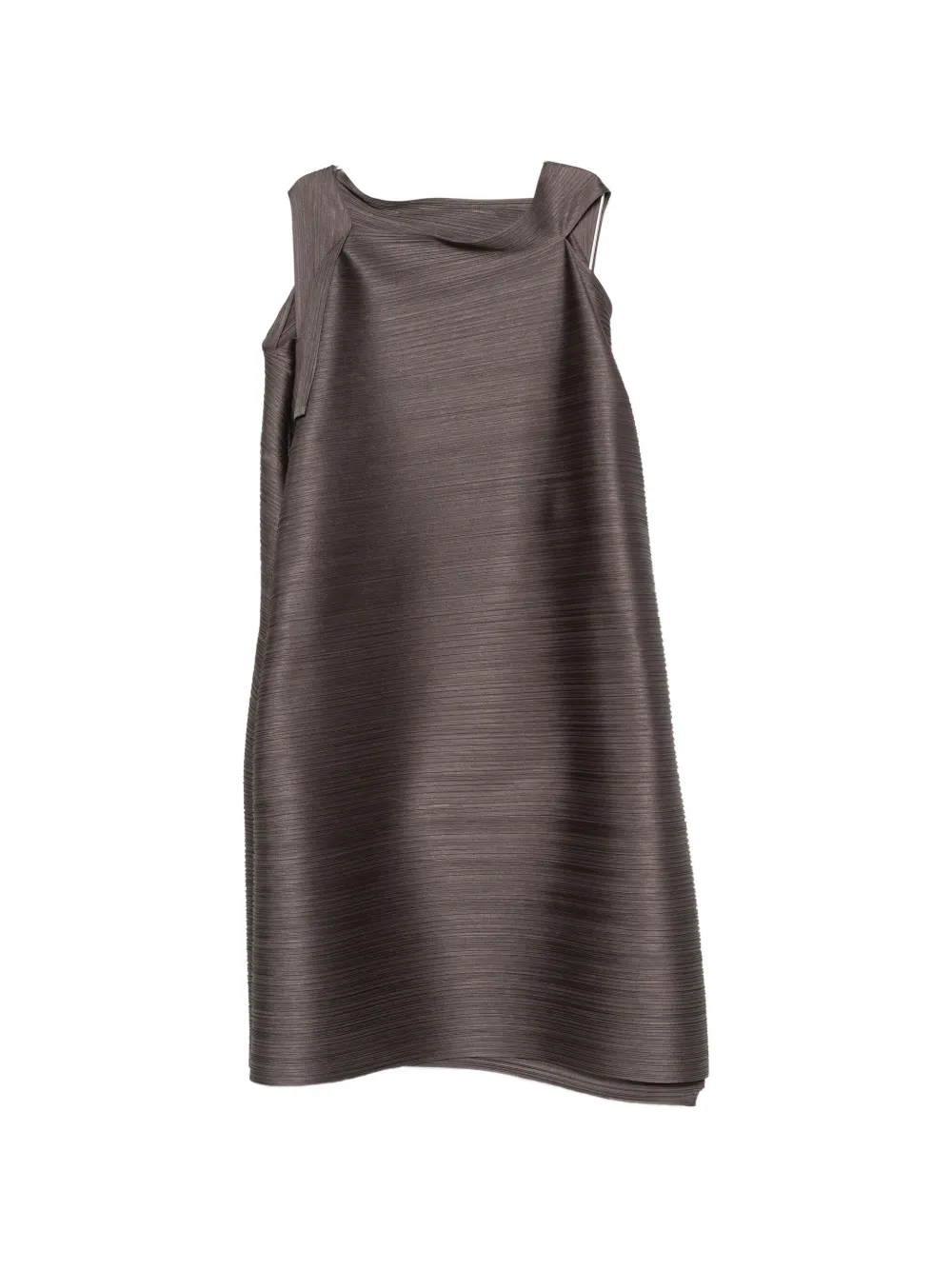 Pleats Please Issey Miyake Bouncy Basket A-line midi dress - Grigio