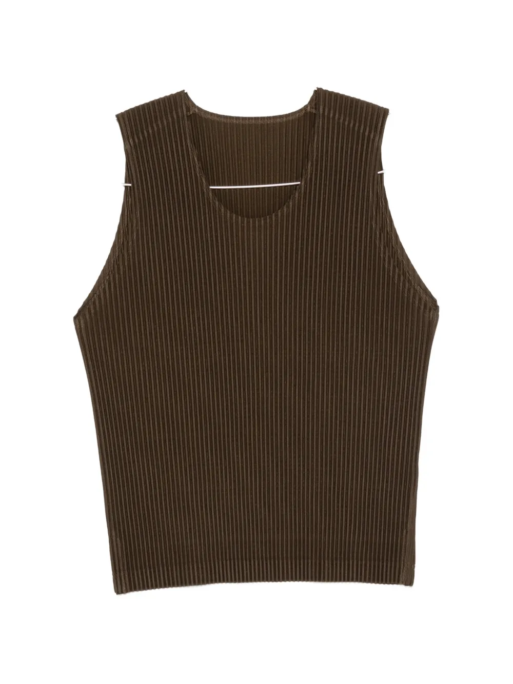 Homme Plissé Issey Miyake plissé-effect tank top - Verde