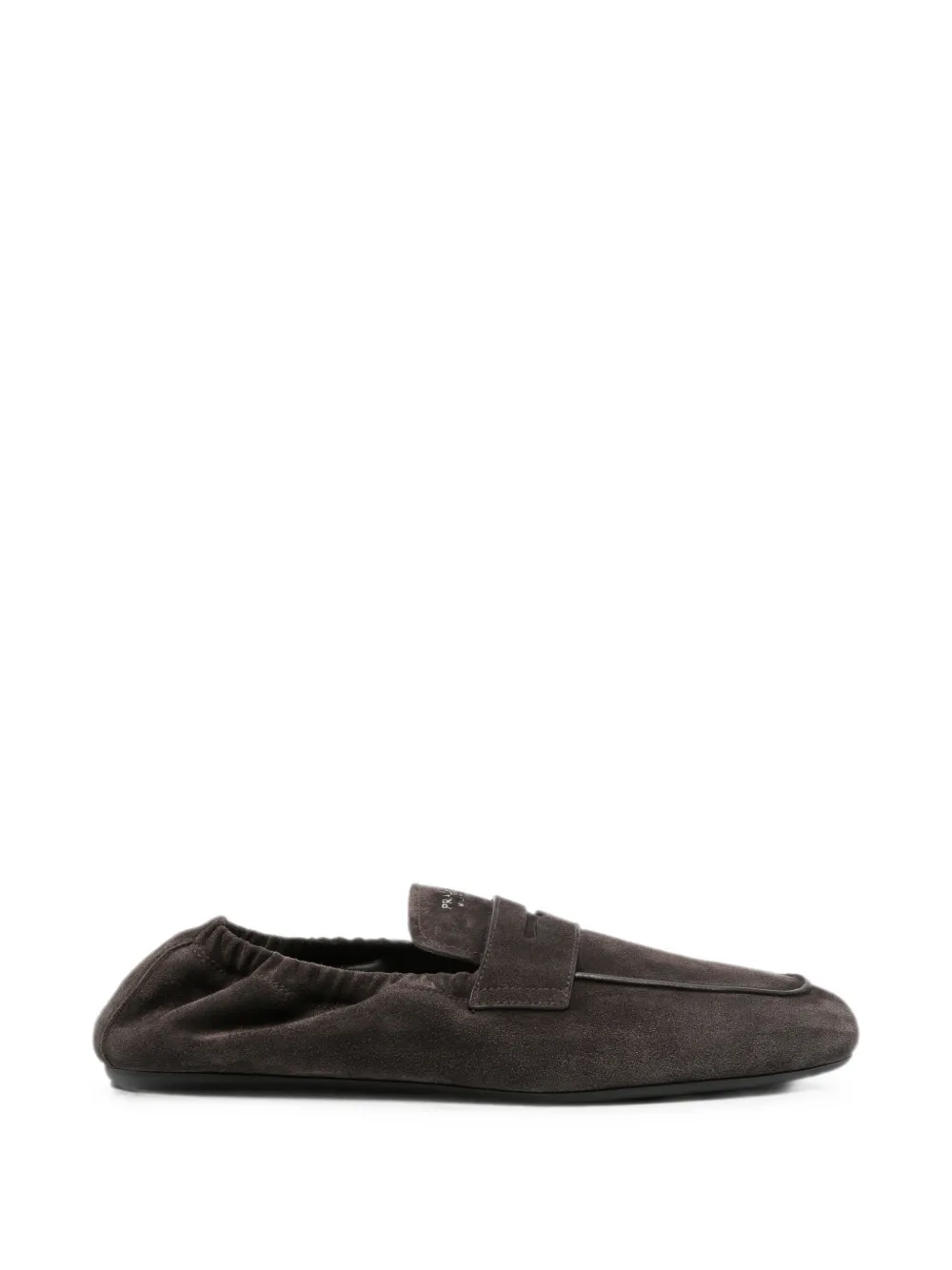 Prada suede penny loafers - Marrone