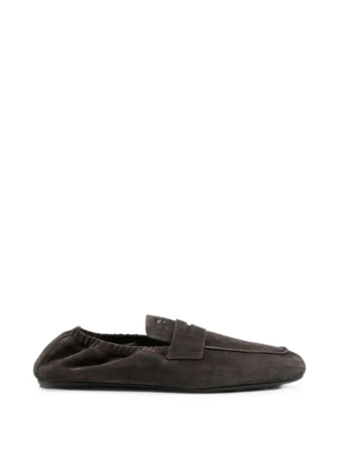 Prada suede penny loafers