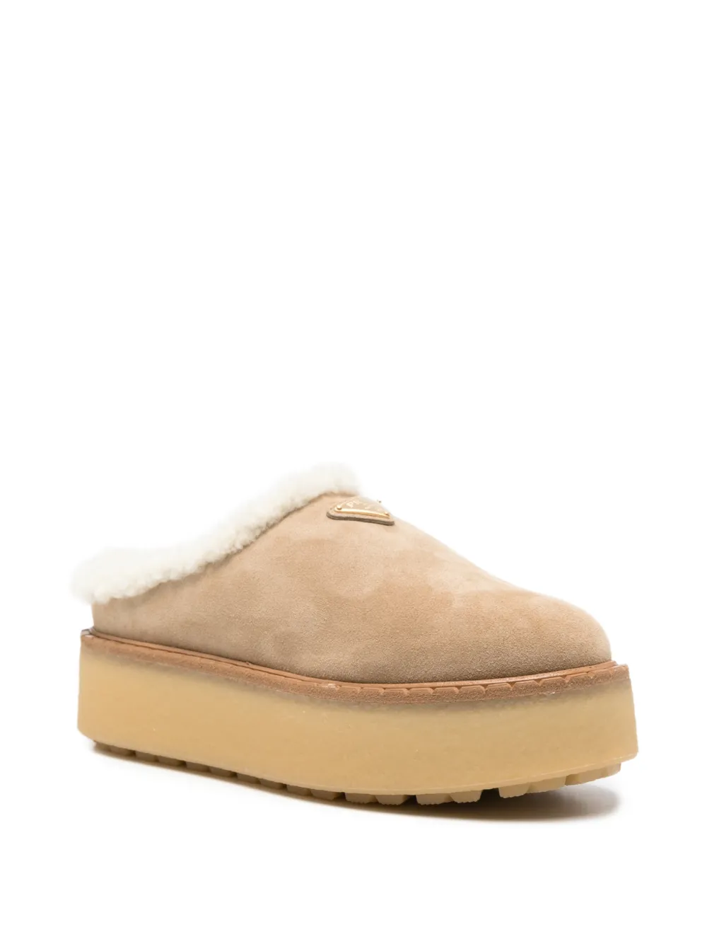 Prada platform sandals Beige