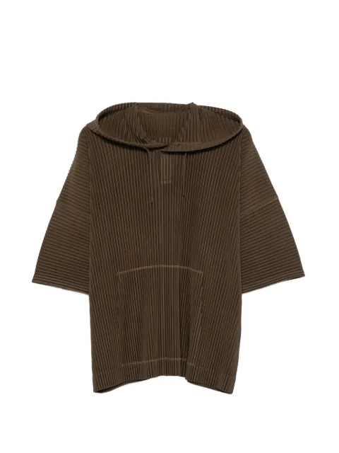 Homme Plissé Issey Miyake plissé-effect drawstring hoodie