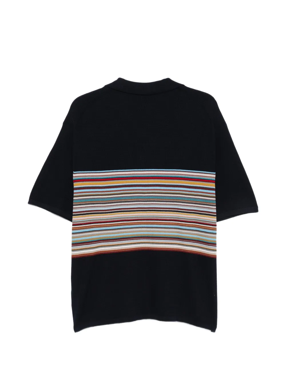Paul Smith Gebreid poloshirt met knopen en strepen Blauw