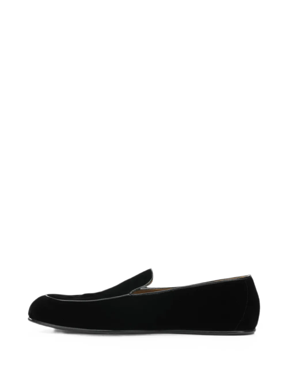 TOM FORD velvet piping loafers Zwart