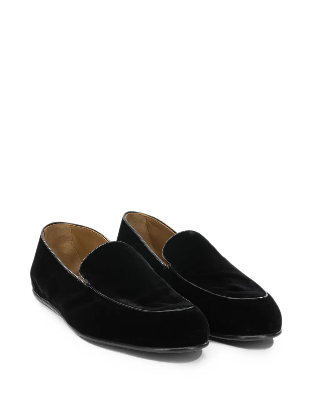 TOM FORD velvet piping loafers Zwart