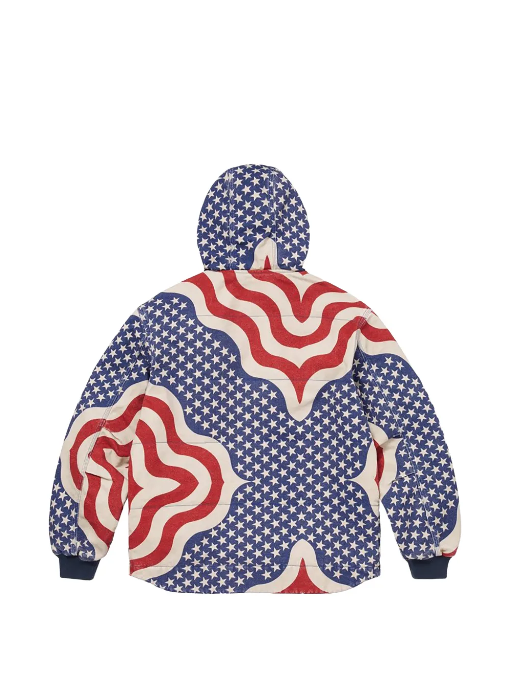 Supreme flag-print Quilted Jacket | Blue | FARFETCH FI