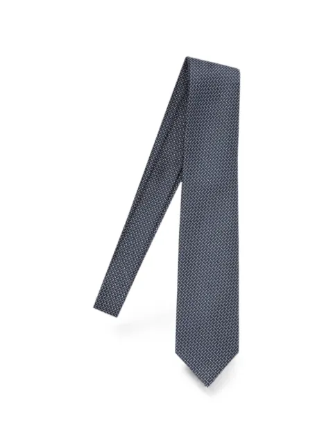 TOM FORD geometric-pattern silk tie