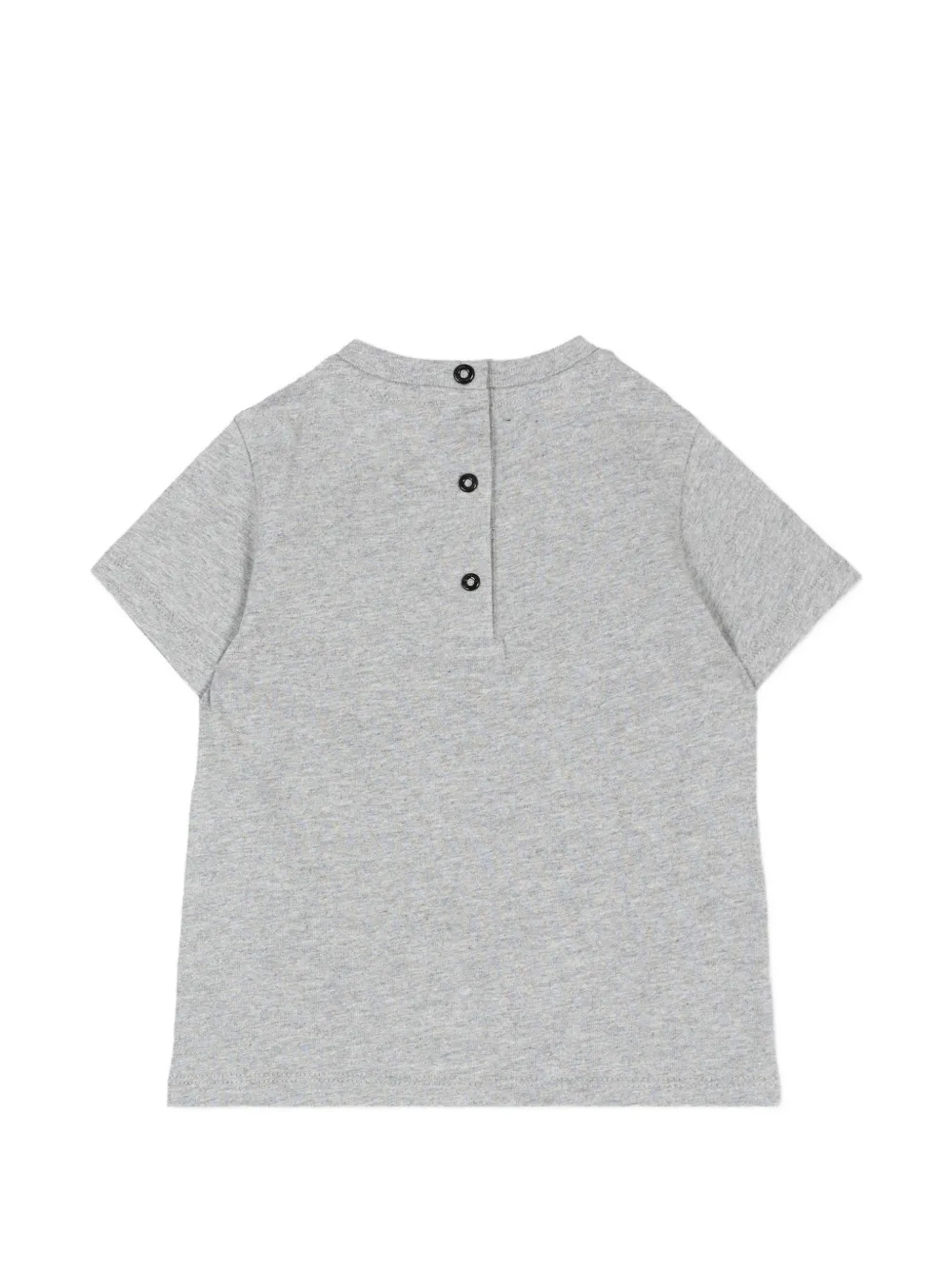 Balmain Kids Katoenen T-shirt met logoprint Grijs
