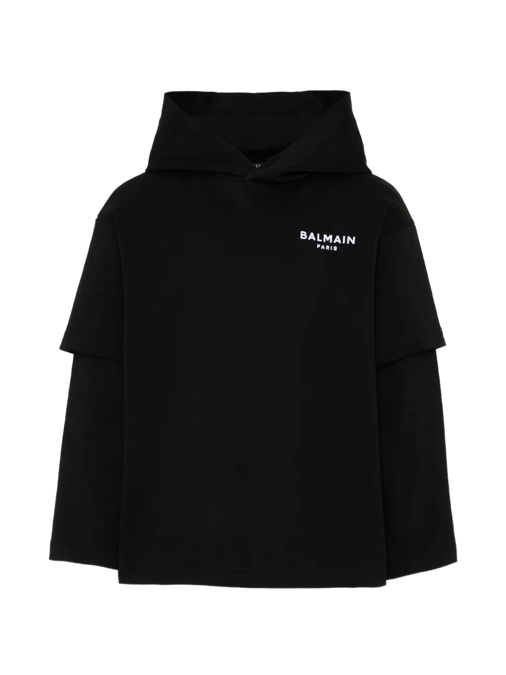 Balmain Kids logo-print hoodie - Nero
