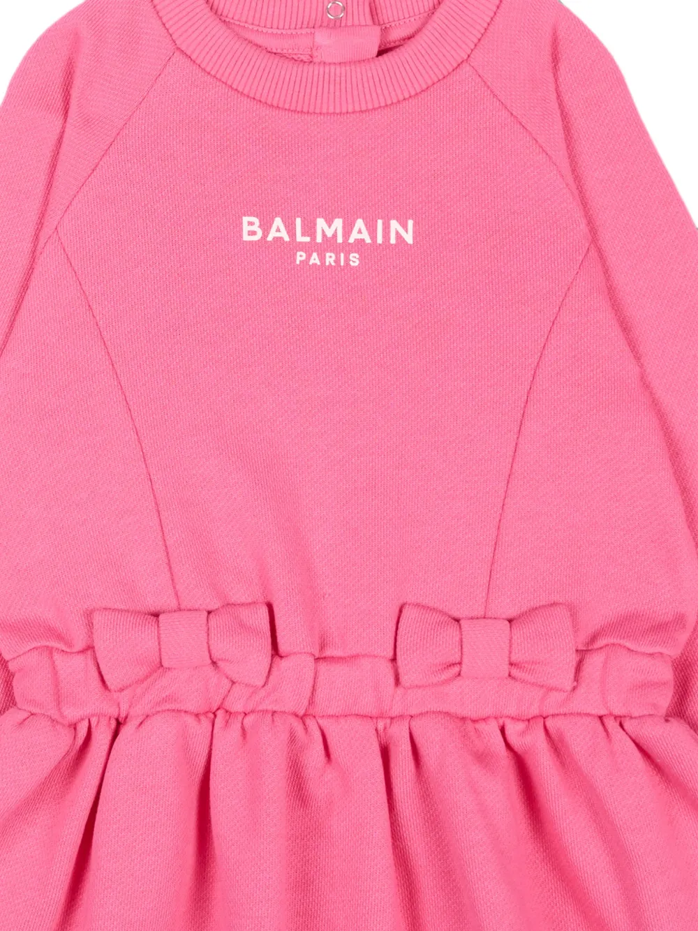 Balmain Kids Jurk met strikdetail Roze