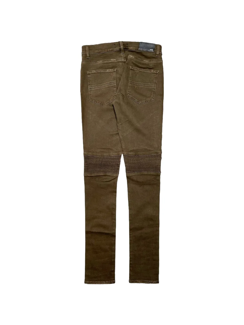AMIRI MX2 jeans met leren patchwork Groen