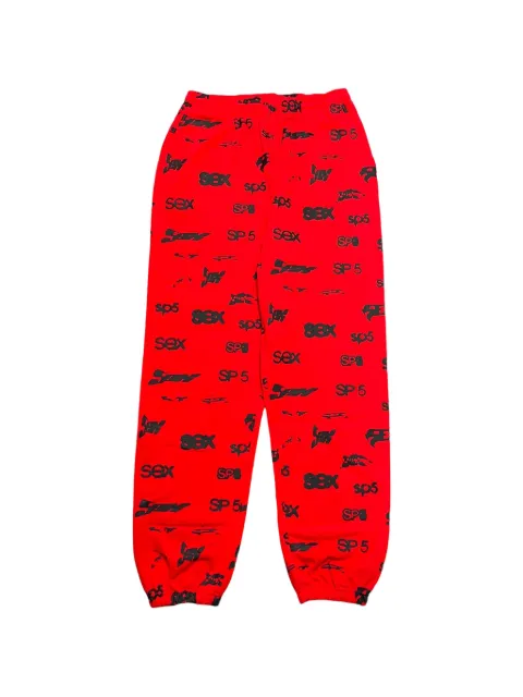 SP5DER logo-print track pants