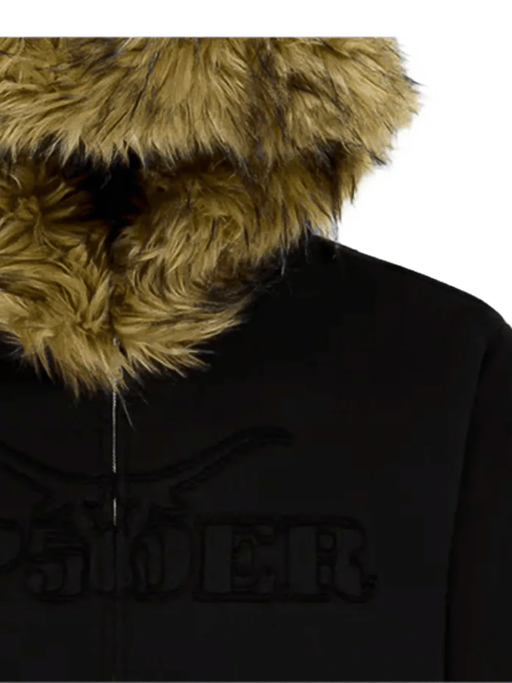 SP5DER Garibaldi hoodie met studs en logo Zwart