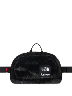 Supreme x The North Face Roo II Bleached denim-print Bag | Brown