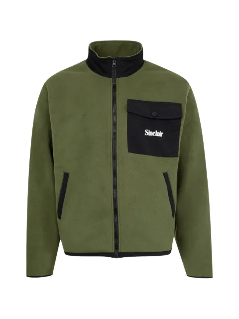 Sinclair Cargo Pocket fleece-texture zip-up jacket